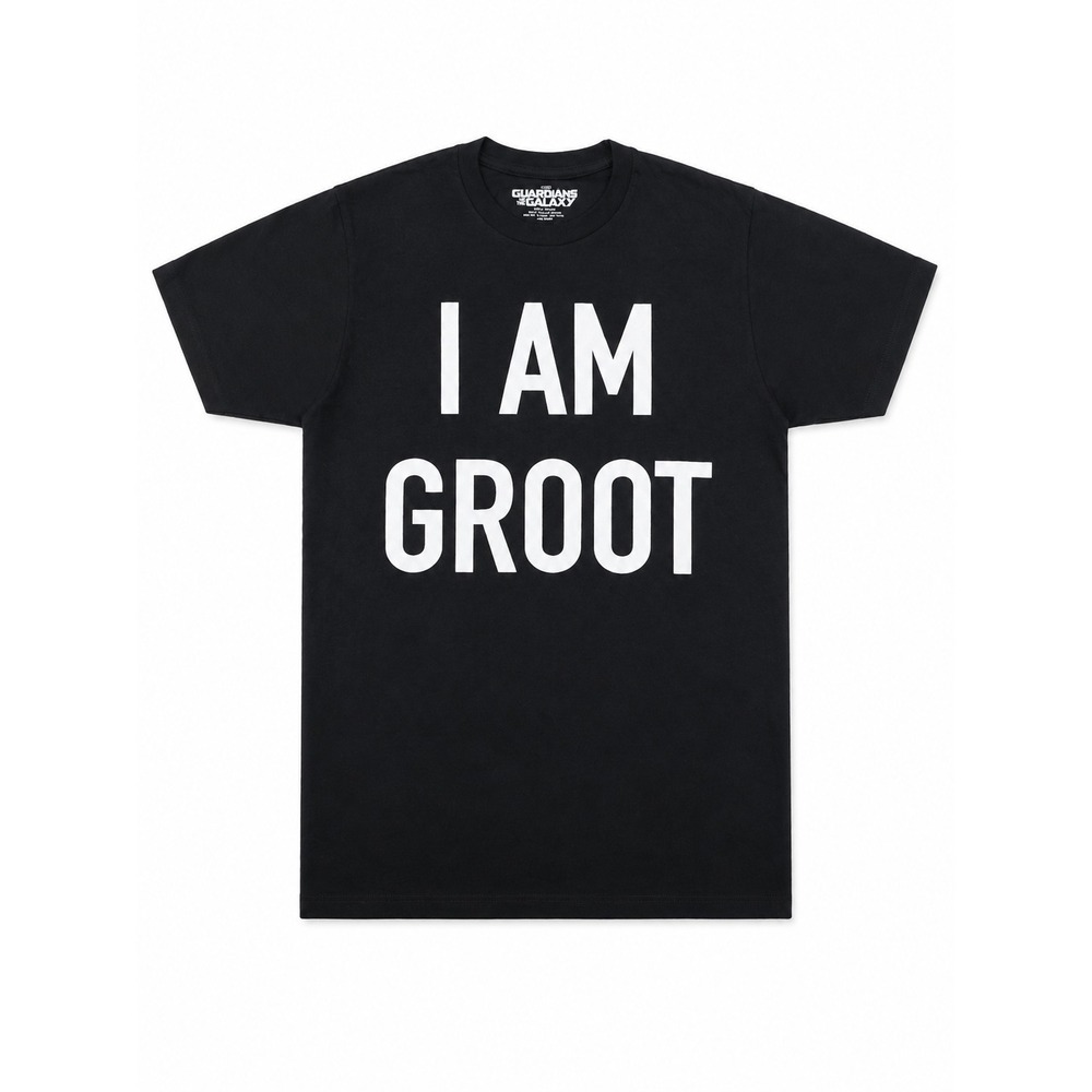 Marvel Black T-Shirt I AM GROOT Guardians of the Galaxy Medium